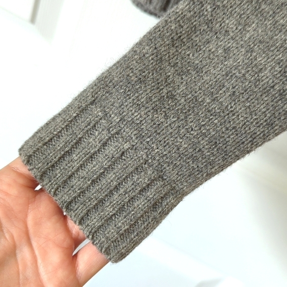 Madewell Merino Wool Reverse Herringbone Knit Crewneck Sweater Gray Navy XS - Picture 9 of 12